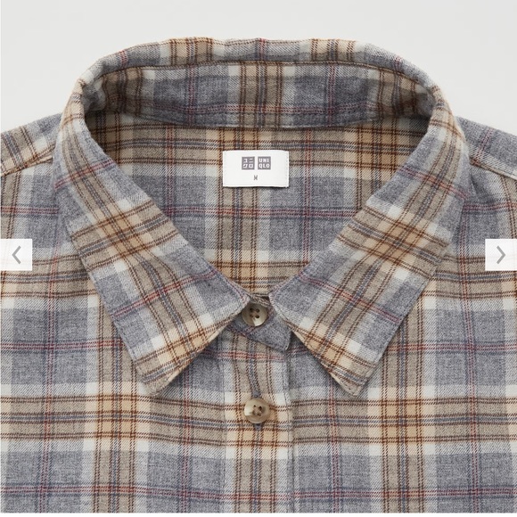 Uniqlo Fennel Checked Long Sleeve Shirt | NWOT - Picture 7 of 8